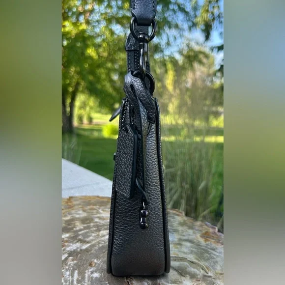 Coach Chaise 19 Crossbody Pewter Metallic Gunmetal EUC - Picture 11 of 17